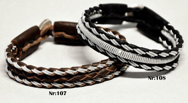 Bracelet-#107-Dark Brown--108-Black